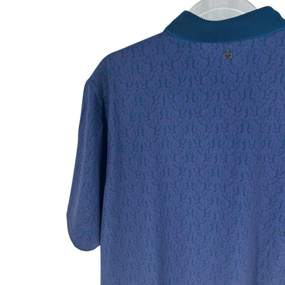Greyson Shirt Mens XL Blue Purple Polo Performance Stretch Abstract Golf  Golfer - Picture 9 of 16